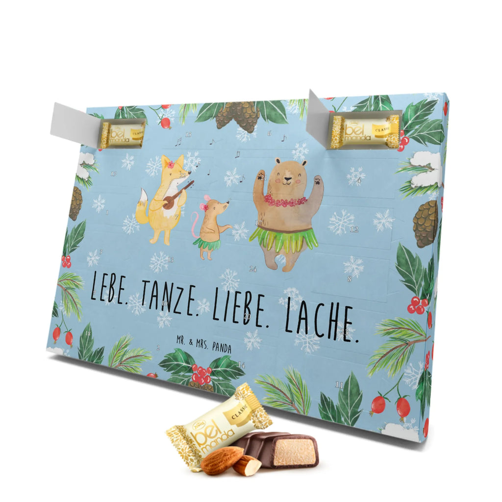 Marzipan Adventskalender Waldtiere Aloha Marzipan Adventskalender, Tiermotive, Gute Laune, lustige Sprüche, Tiere, Lachen, Waldtiere, Bär, Aloha, Wald, Igel, Musik, Leben, Tanzen, Hase