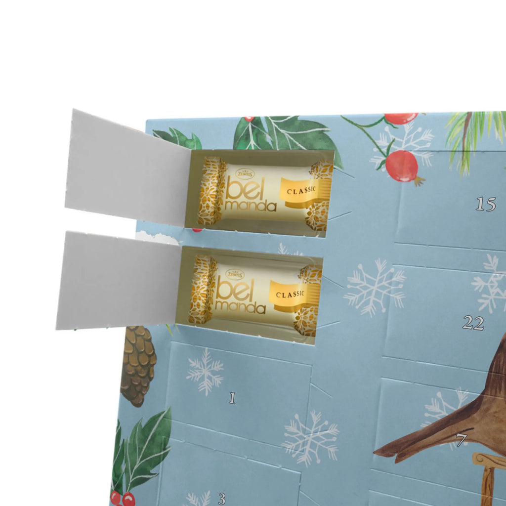 Marzipan Adventskalender Rotkehlchen Schlitten Marzipan Adventskalender, Winter, Weihnachten, Weihnachtsdeko, Nikolaus, Advent, Heiligabend, Wintermotiv, Vogel, Schlitten