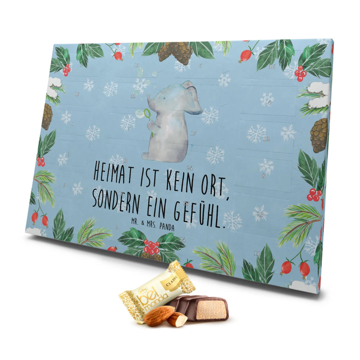 Marzipan Adventskalender Elefant Seifenblasen Marzipan Adventskalender, Tiermotive, Gute Laune, lustige Sprüche, Tiere, Liebesbeweis, Rüsseltier, Elefant, Liebe, Liebesspruch, Heimat, Gefühl. Daheim, Dickhäuter, Elefanten, Seifenblasen