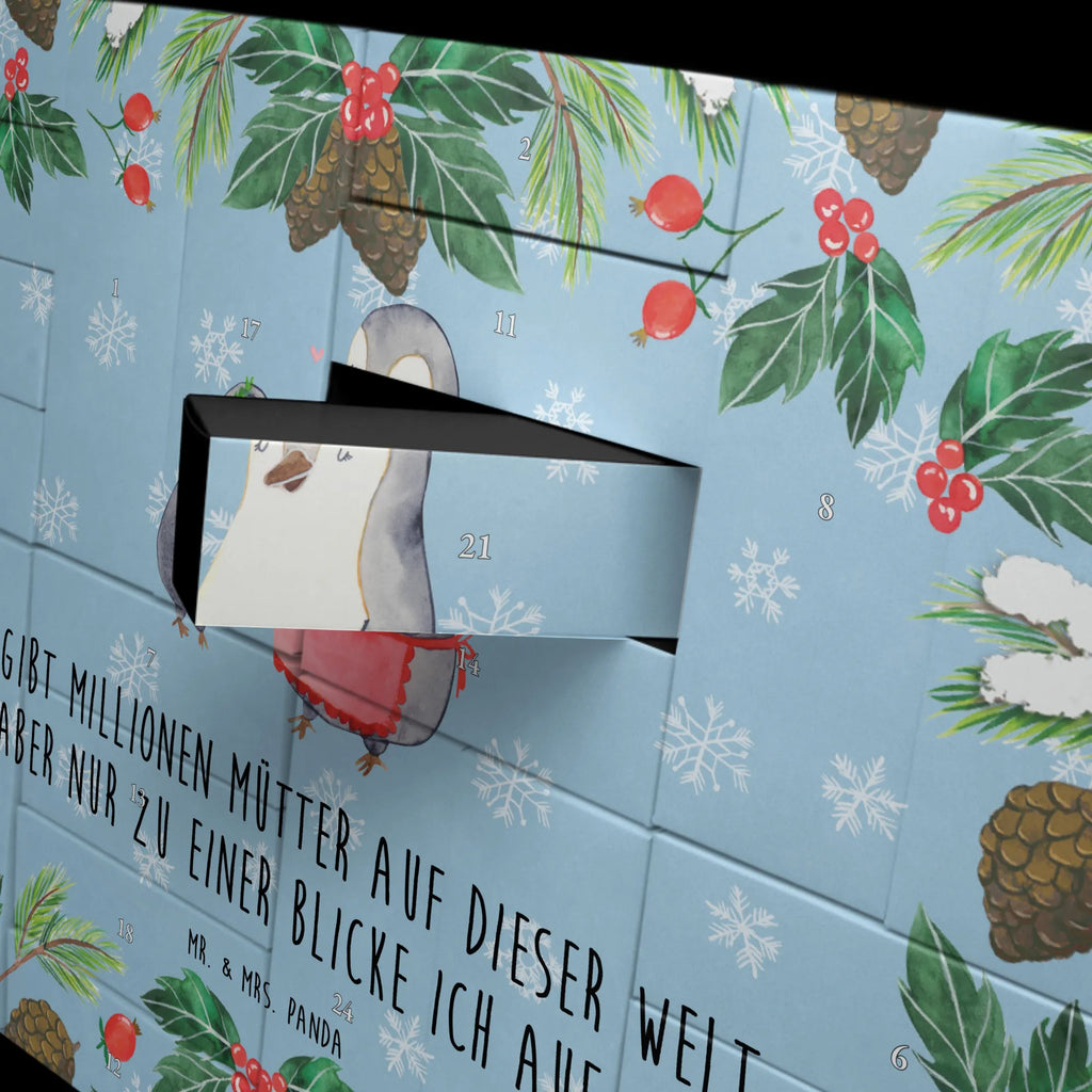 Fillable advent calendar Penguin with child Father's Day, Mother's Day, Mother, Birthday, Mummy, Gift