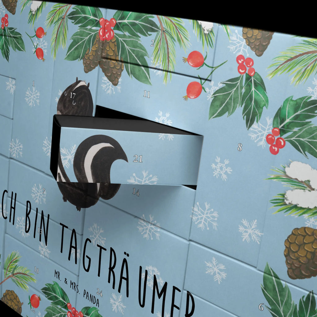 Fillable advent calendar skunk flower dreamy, predator, stink, daydreamer, wild animal