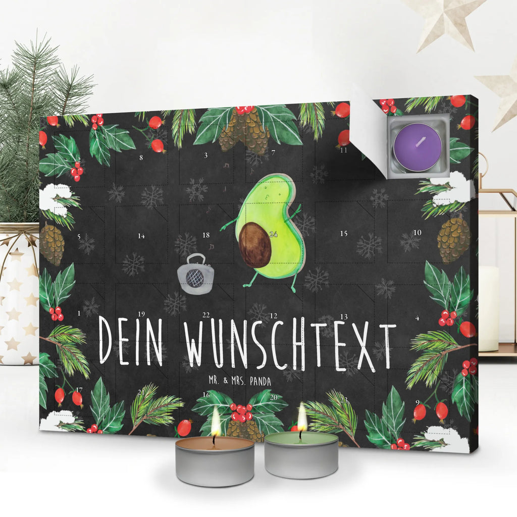 Personalisierter Duftkerzen Adventskalender Avocado Tanzen Personalisierter Duftkerzen Adventskalender, Avocado, Gesund, Veggie, Vegan