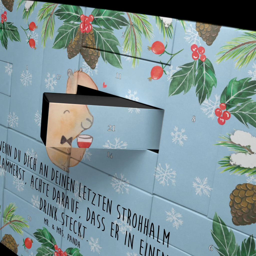 Fillable advent calendar Capybara wine card, gift ideas, gifts, animal lover, special gifts, cute animal motives, hand drawn, small animals, good mood, cute, funny sayings