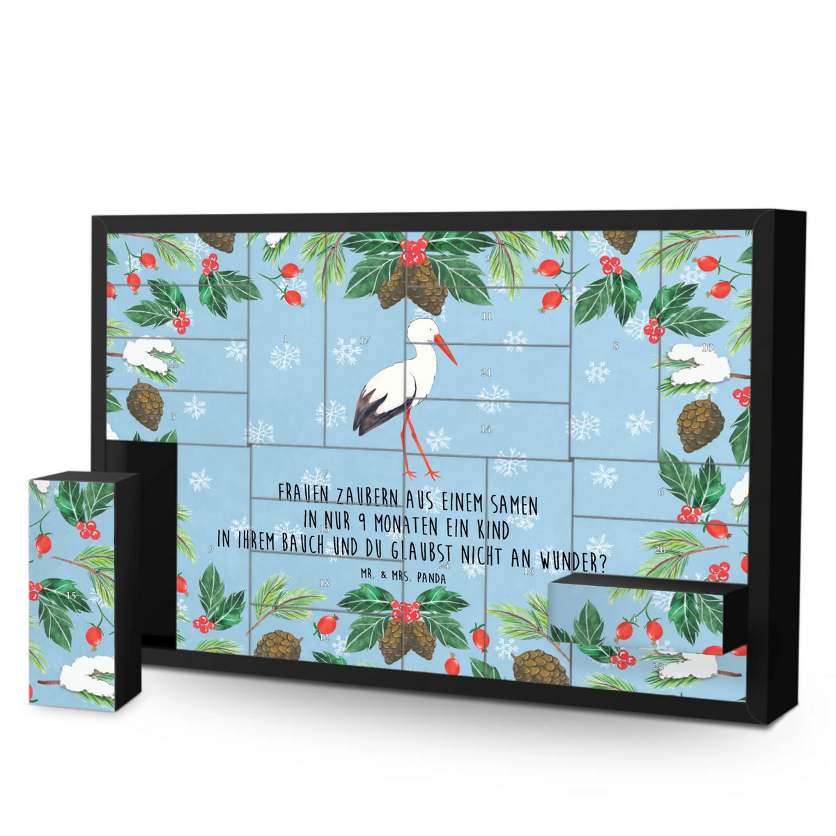 Befüllbarer Adventskalender Storch