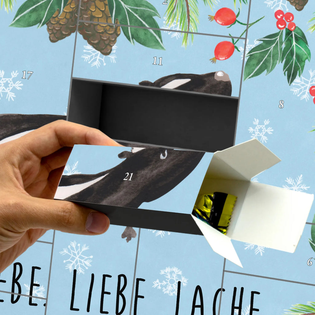 Fillable advent calendar skunk yoga Stinky, Live, Laugh, Wild animal, Predator