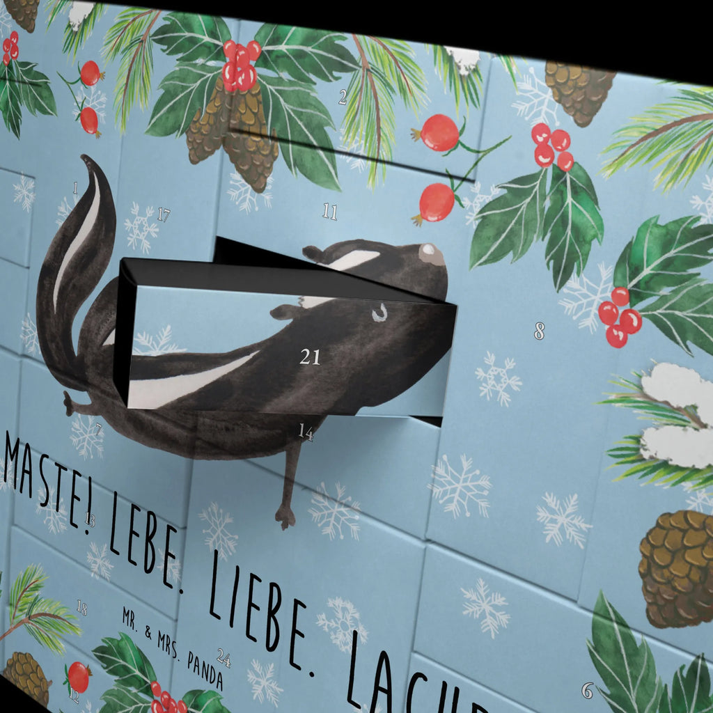 Fillable advent calendar skunk yoga Stinky, Live, Laugh, Wild animal, Predator