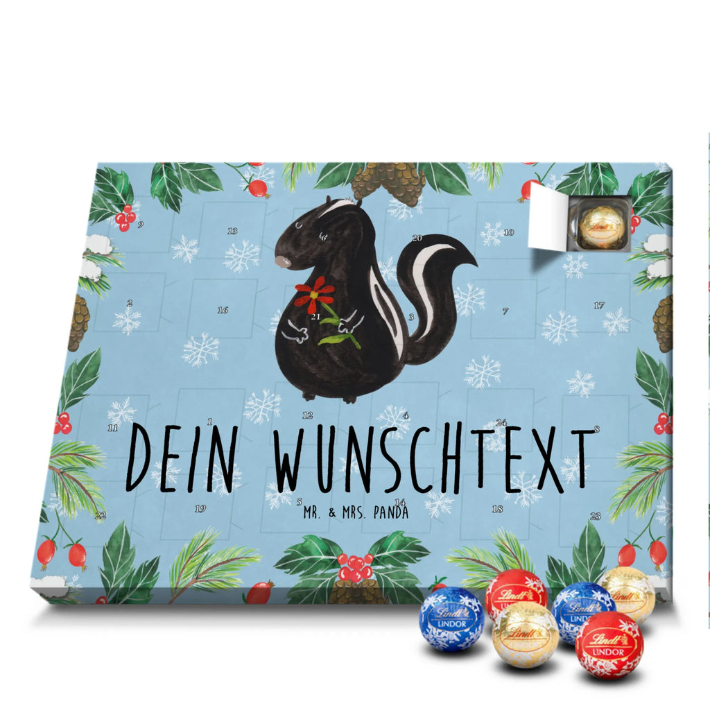 Adventskalender mit Namen Stinktier Blume Personalisierter Adventskalender, Adventskalender mit Namen, Stinktier, Skunk, Dreams, Stinker, Träume, Stinki, Wildtier, Verträumt, Tagträumer, Raubtier