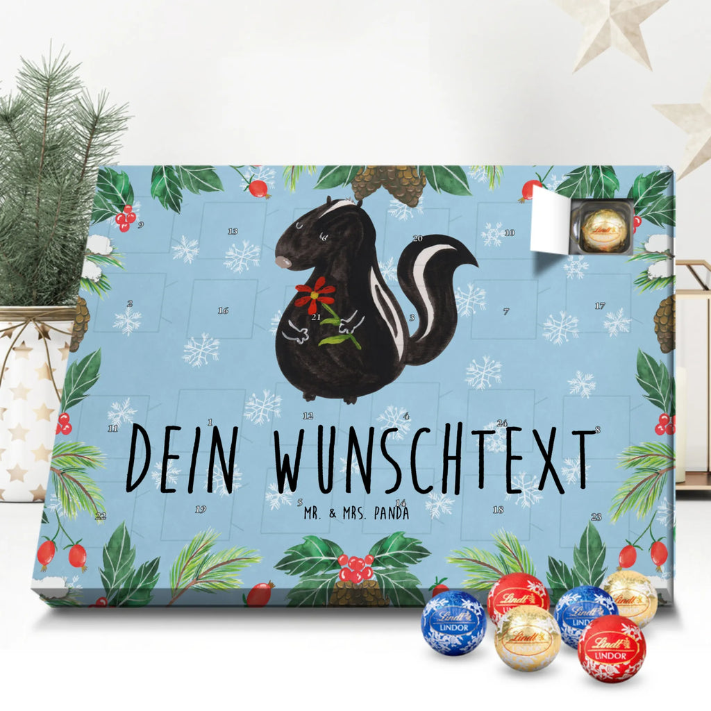 Adventskalender mit Namen Stinktier Blume Personalisierter Adventskalender, Adventskalender mit Namen, Stinktier, Skunk, Dreams, Stinker, Träume, Stinki, Wildtier, Verträumt, Tagträumer, Raubtier