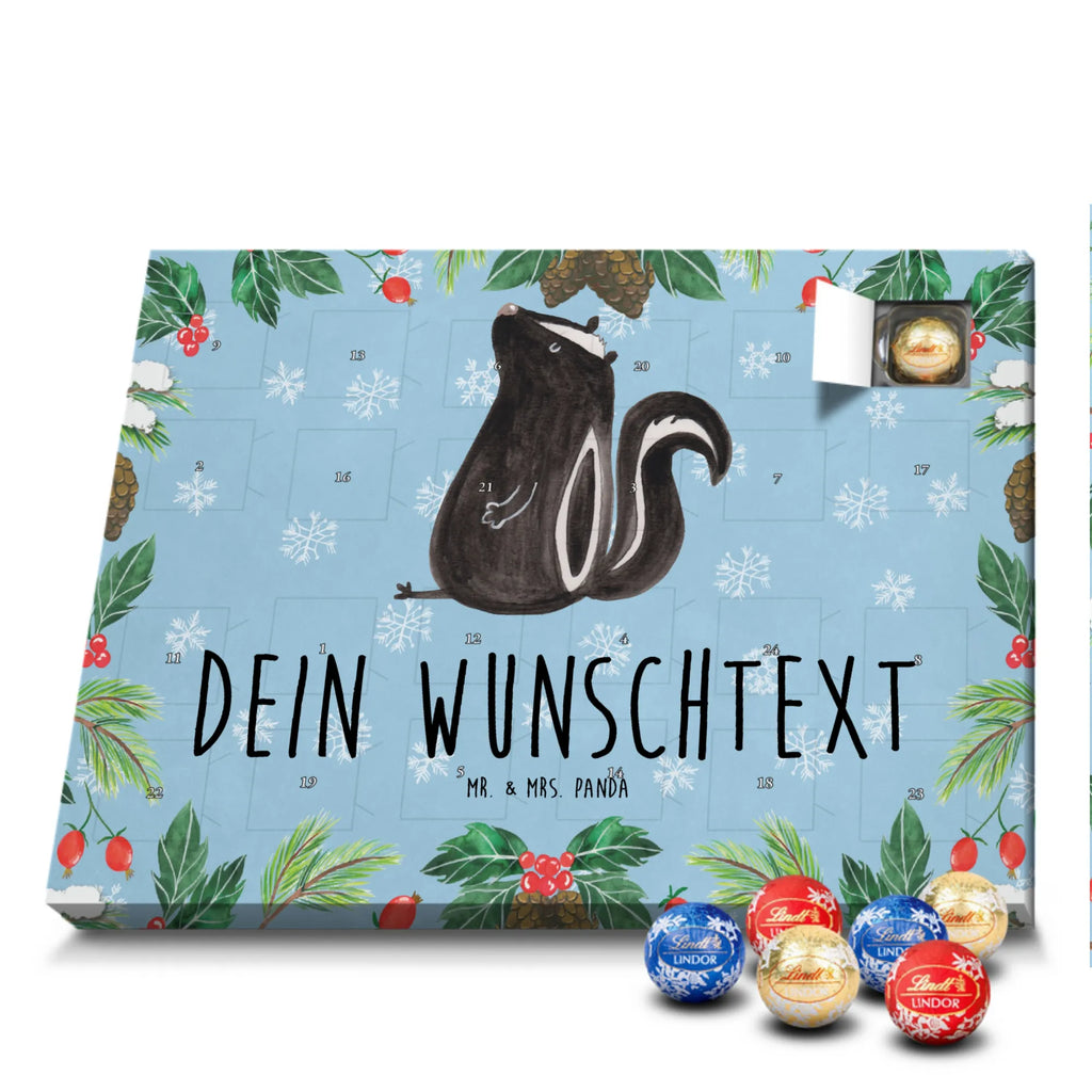  skunks siedzenie Adventskalender mit Namen, Personalisierter Adventskalender, Stinktier, Skunk, Raubtier, Wildtier, Büro, Besserwisser, Recht, Spruch, Stinki, Stinker