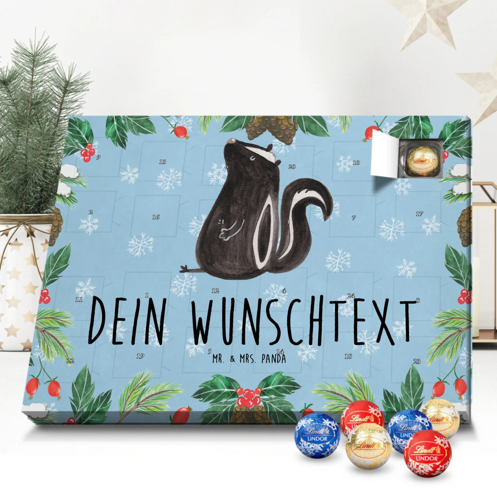  skunks siedzenie Adventskalender mit Namen, Personalisierter Adventskalender, Stinktier, Skunk, Raubtier, Wildtier, Büro, Besserwisser, Recht, Spruch, Stinki, Stinker