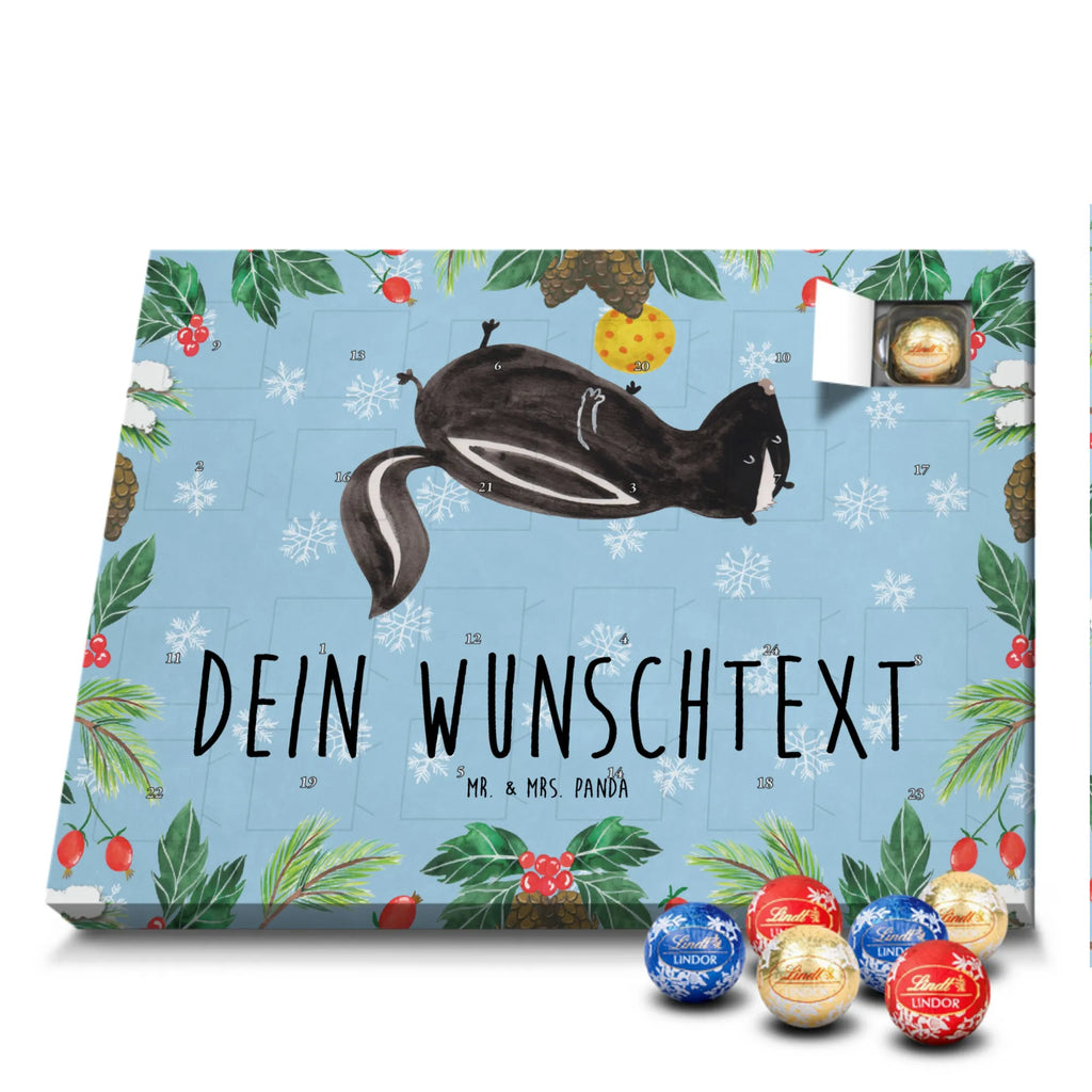 Adventskalender mit Namen Stinktier Ball Adventskalender mit Namen, Personalisierter Adventskalender, Skunk, Stinktier, Stinker, Wildtier, Verspielt, Weisheit, Stinki, Raubtier