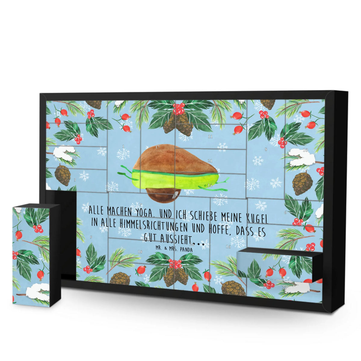 Befüllbarer Adventskalender Avocado Yoga
