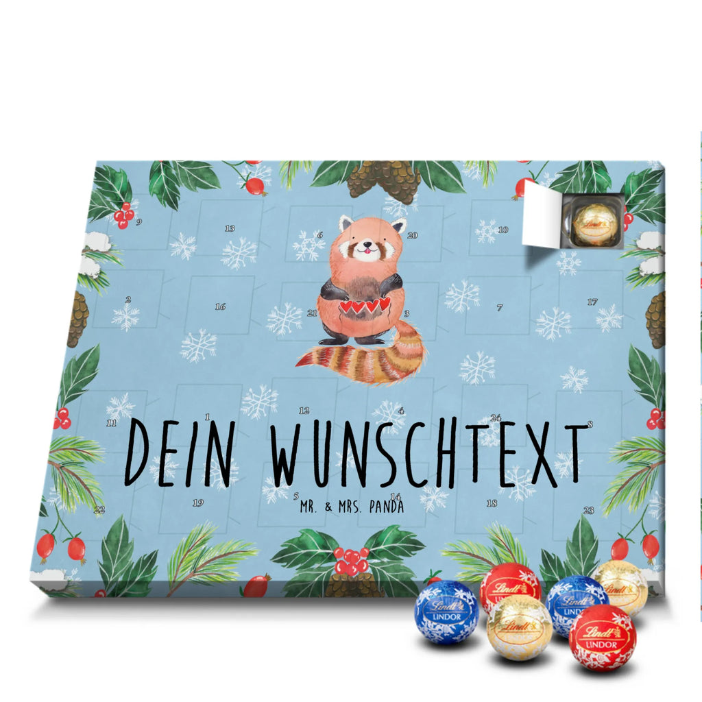 Adventskalender mit Namen Roter Panda Adventskalender mit Namen, Personalisierter Adventskalender, Tiere, Tiermotive, Lustige Sprüche, Gute Laune, Panda, Liebe, Rot, Liebling, Lieblingsmensch, Herz