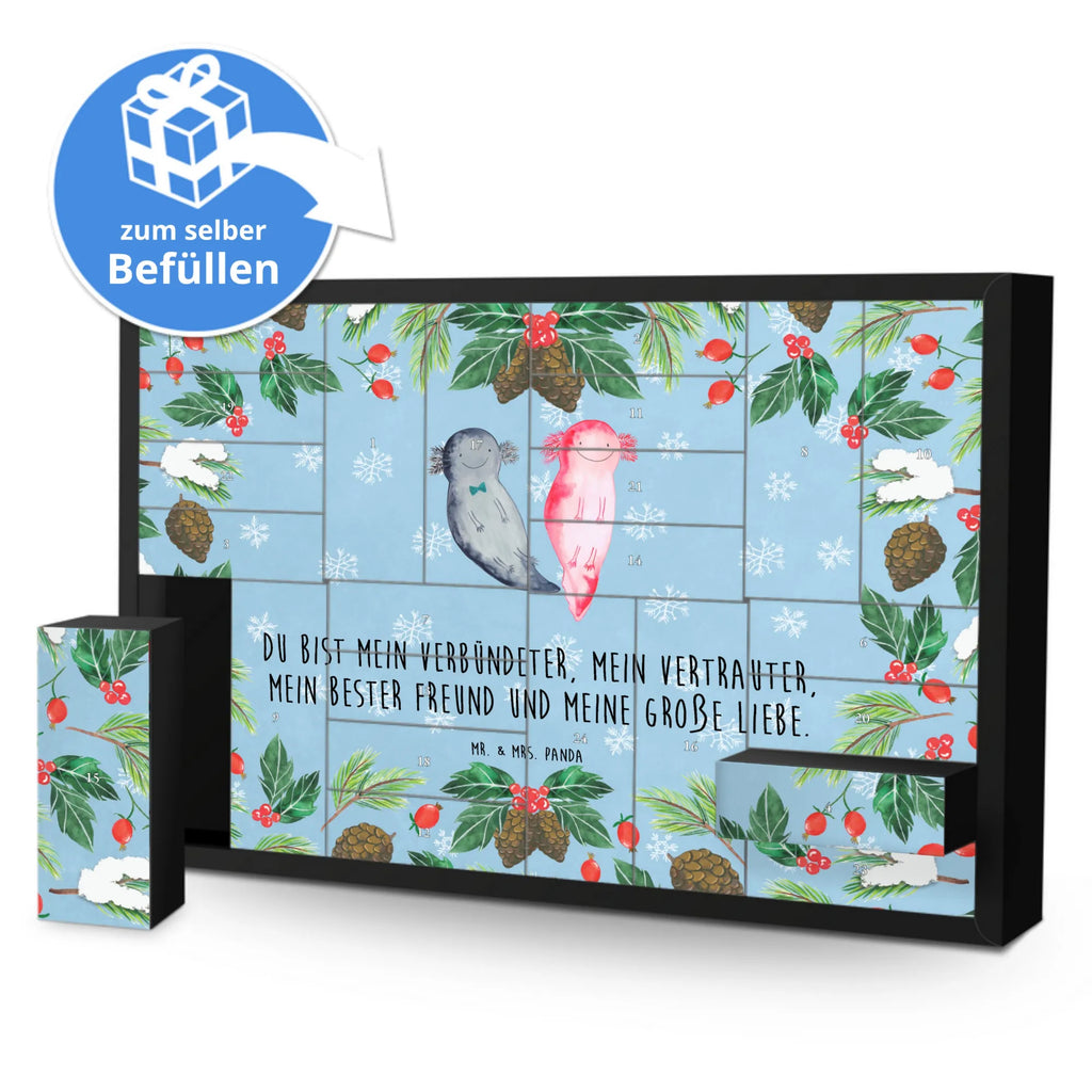 Fillable advent calendar axolotl Girlfriend salamander, Axelotl, marine animals, Mexican walking fish, proof of love, anniversary, friend, tail, amphibian, valentine's day, fiancé, great love, husband