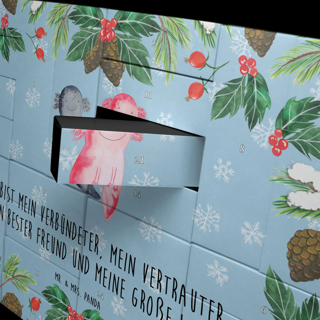 Fillable advent calendar axolotl Girlfriend salamander, Axelotl, marine animals, Mexican walking fish, proof of love, anniversary, friend, tail, amphibian, valentine's day, fiancé, great love, husband