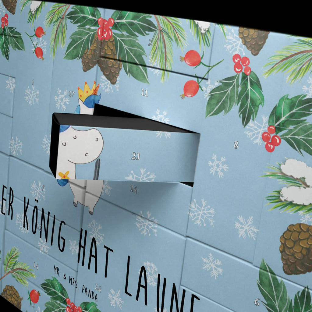 Fillable advent calendar unicorn king with sword Ruler, Prosecco, present boy, Crown, sword, President, Emperor, gift boyfriend, Chancellor, King, Princess