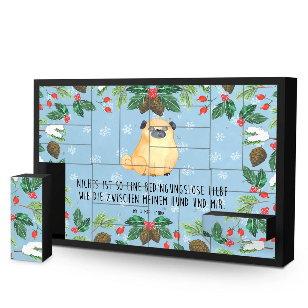 Fillable advent calendar Pug