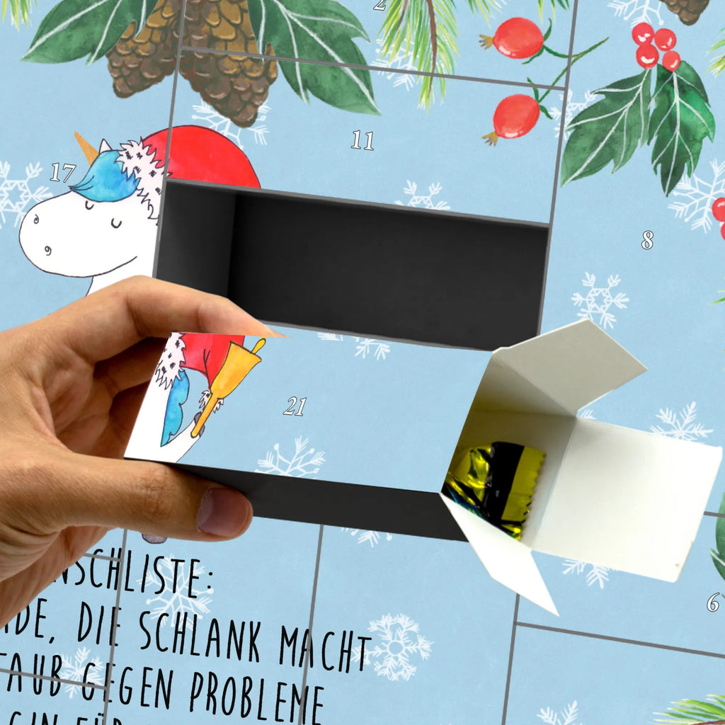 Fillable advent calendar unicorn Santa Claus christmas present, wish list, santa, santa claus, chocolate, gift, fairy dust