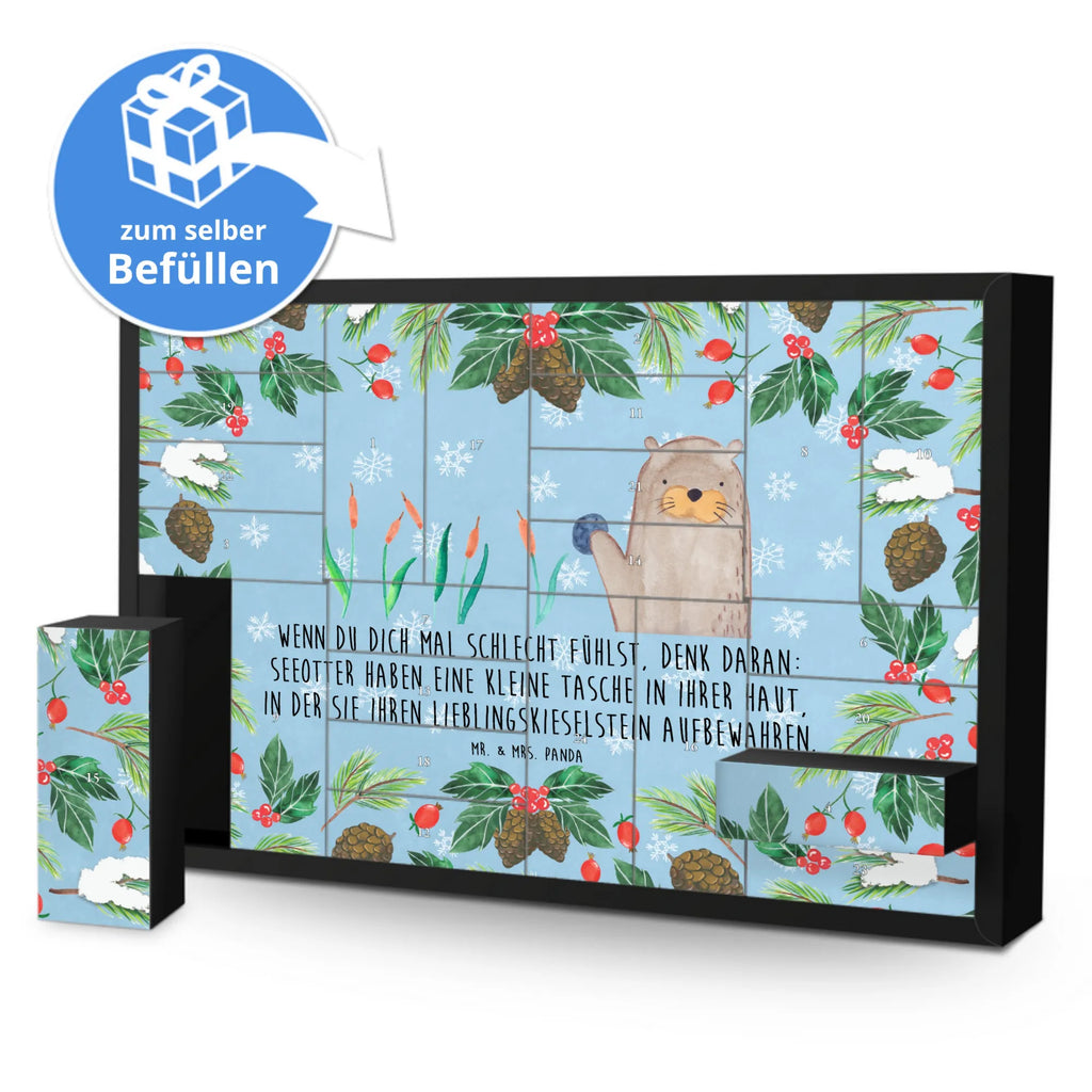 Fillable advent calendar otter Stone animal lover, mammal, marten, otter gifts, sea otter, animal, European otter, water, baby otter, gift ideas for animal lovers, water animal, gifts for people in love, aquatic animal, water mammal, predator, Otter Sea Otter Lake Otter