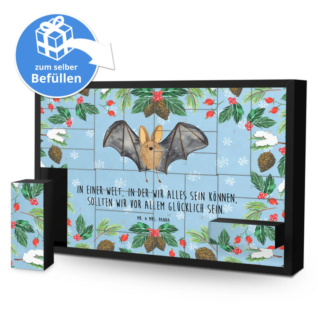 Fillable advent calendar bat wing card, gift ideas, gifts, animal lover, special gifts, cute animal motives, hand drawn, small animals, good mood, cute, funny sayings