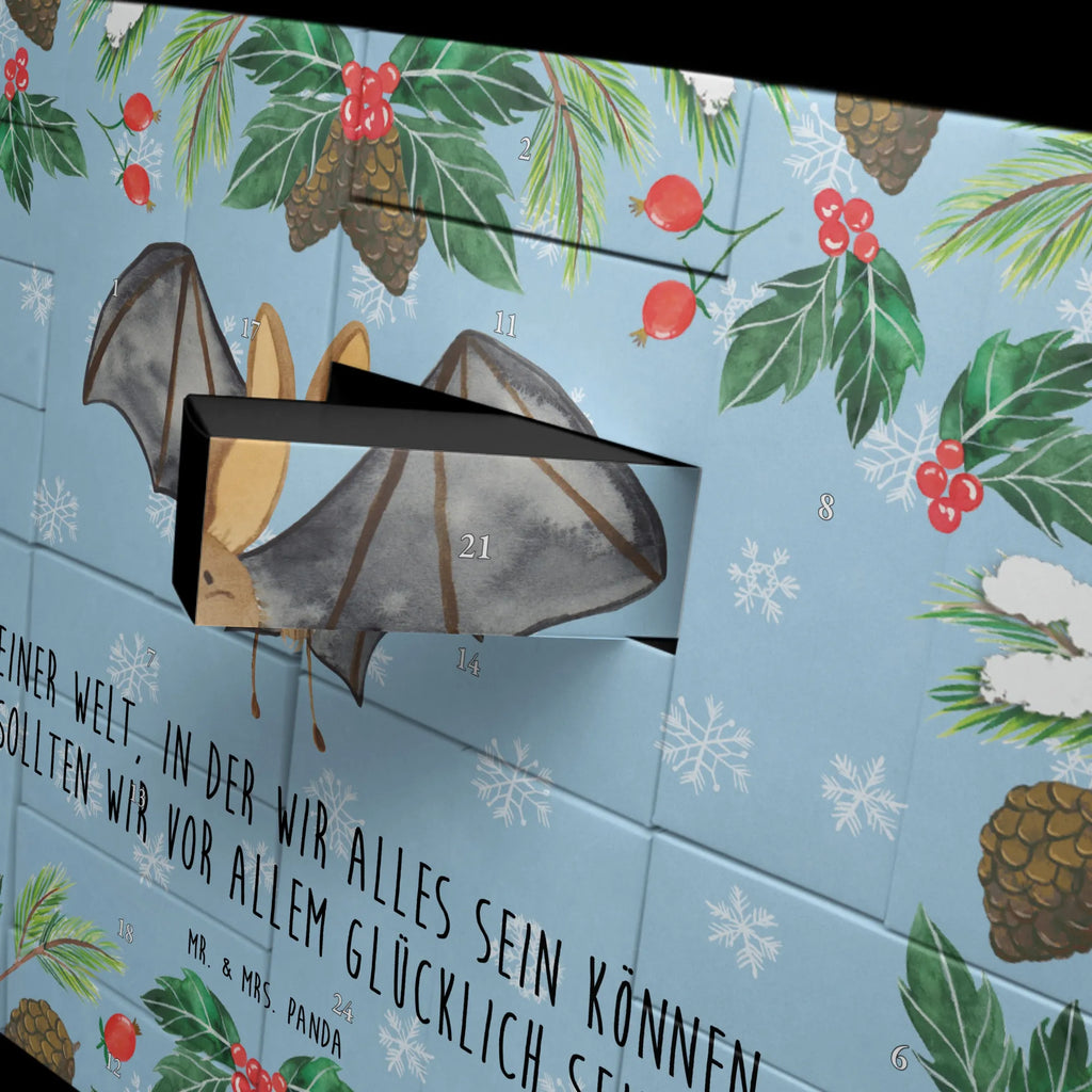 Fillable advent calendar bat wing card, gift ideas, gifts, animal lover, special gifts, cute animal motives, hand drawn, small animals, good mood, cute, funny sayings