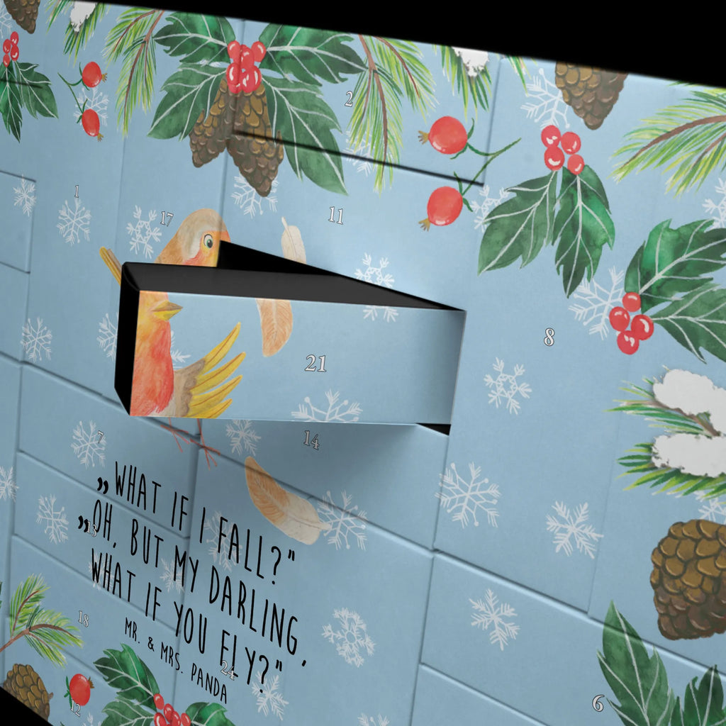 Fillable advent calendar robin feathers card, gift ideas, gifts, animal lover, special gifts, cute animal motives, hand drawn, small animals, good mood, cute, funny sayings, flying, robin, motivation pictures, slogan motivation, motivation slogans, bird, slogan courage