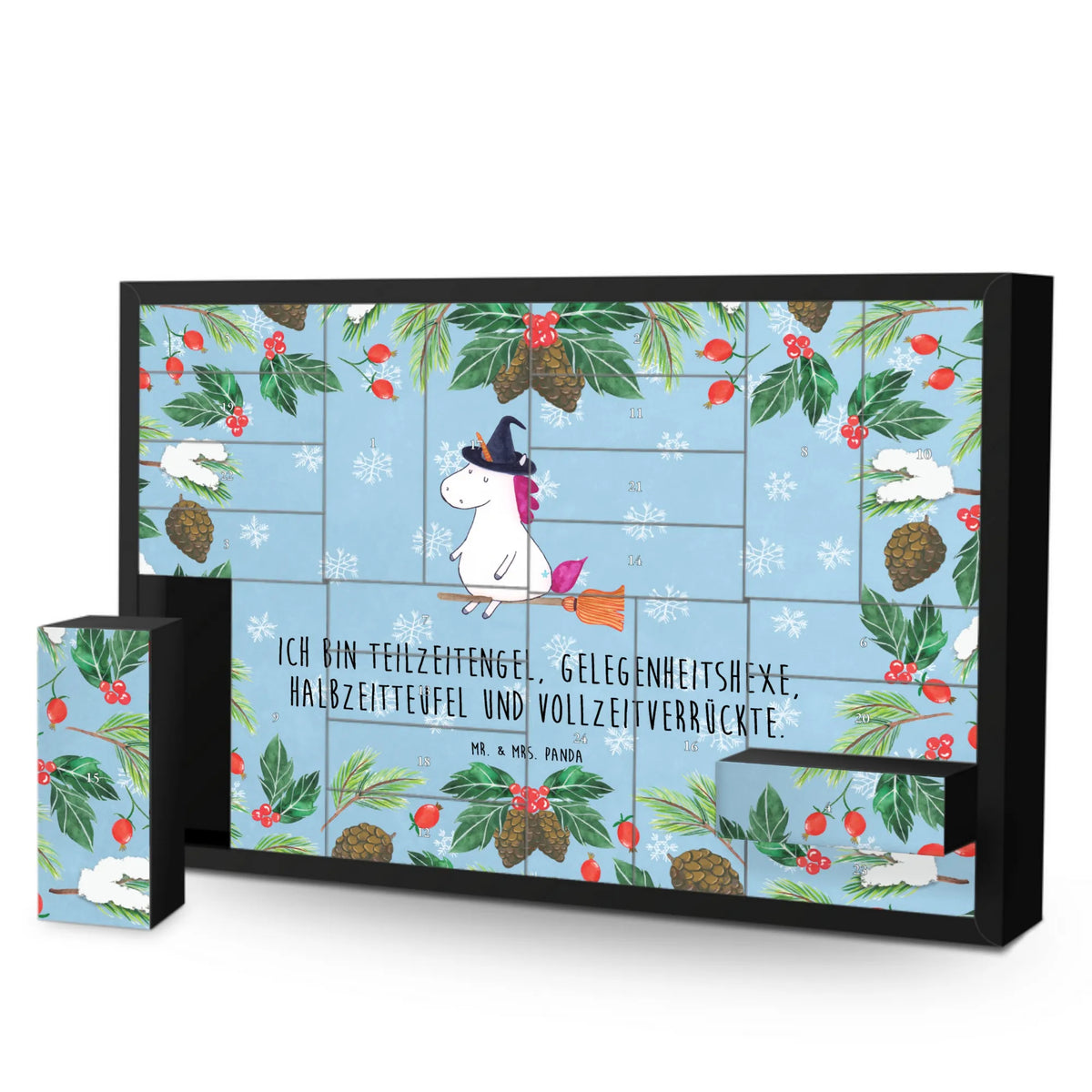 Fillable advent calendar unicorn Witch
