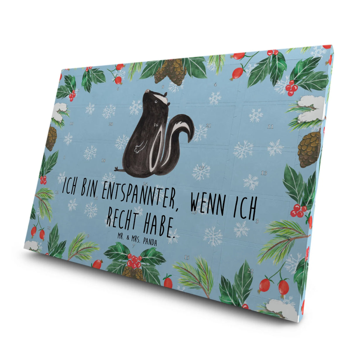 Tee Adventskalender Stinktier Sitzen