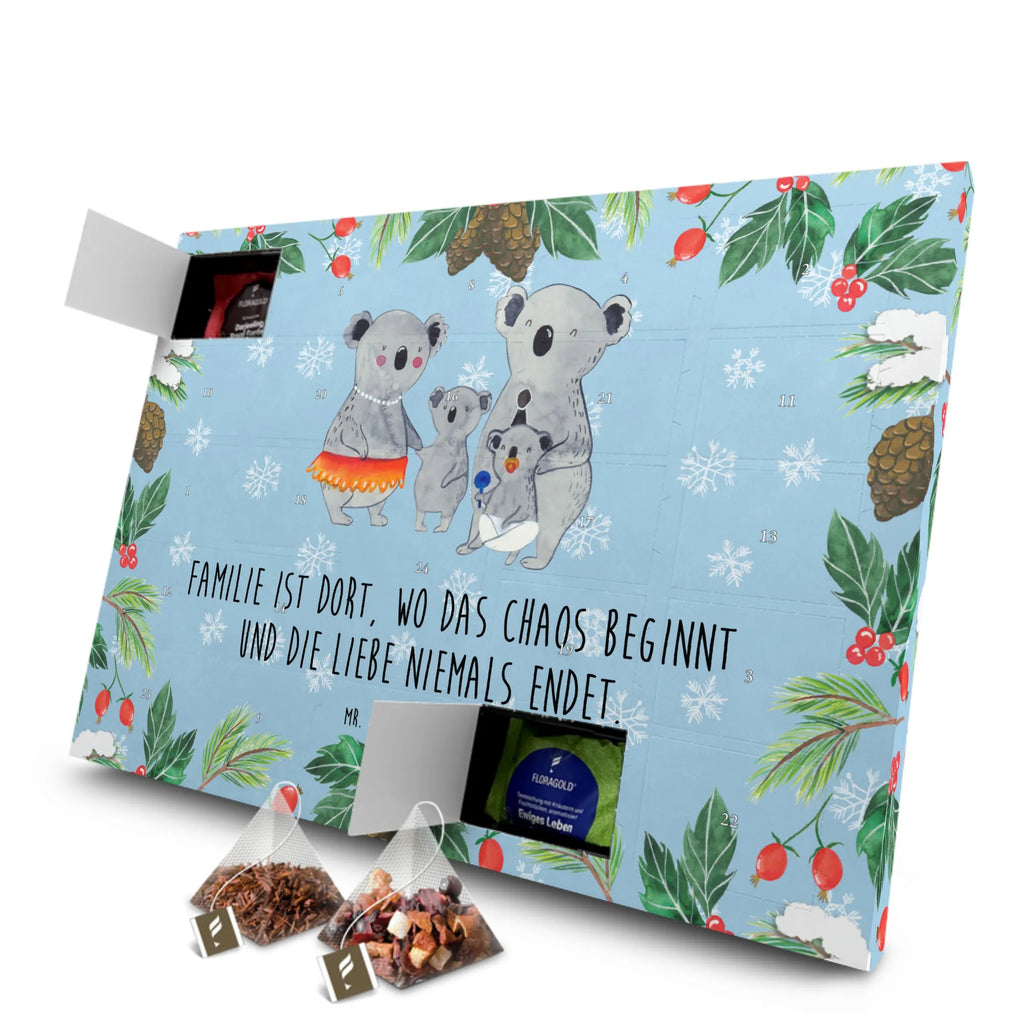 Tee Adventskalender Koala Familie Adventskalender mit Tee, Tee Adventskalender, Adventskalender, Mama, Oma, Opa, Schwester, Papa, Bruder, Muttertag, Vatertag, Familie, Family, Geschwister, Kinder, Koalas, Koala, Familienleben