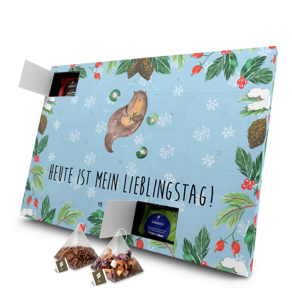 Tee Adventskalender Otter Seerose Adventskalender mit Tee, Adventskalender, Tee Adventskalender, Otter, Fischotter, Seeotter, Otter Seeotter See Otter