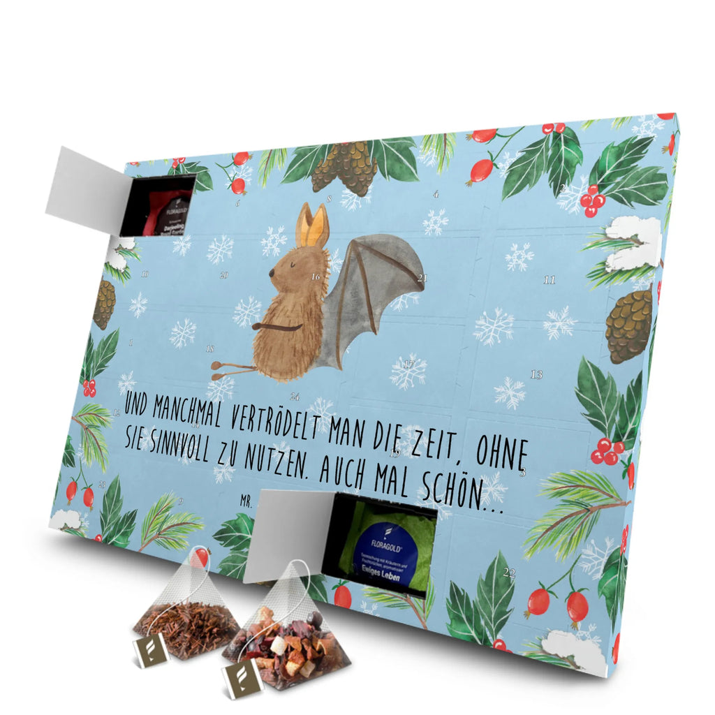 Tee Adventskalender Fledermaus Sitzen Adventskalender mit Tee, Tee Adventskalender, Adventskalender, Tiere, Tiermotive, Gute Laune, Lustige Sprüche, Entspannen, Fledermäuse, Fledermaus, Motivation
