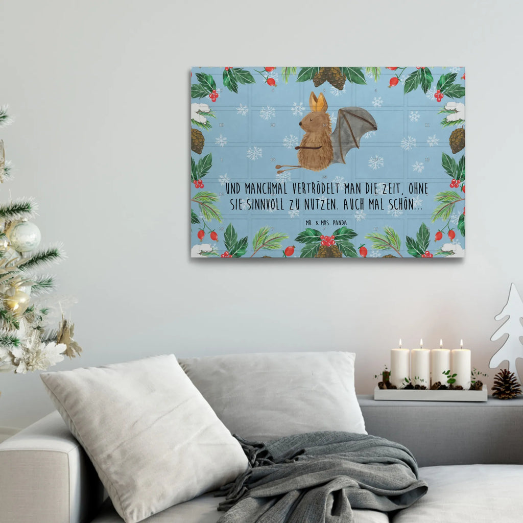 Tee Adventskalender Fledermaus Sitzen Adventskalender mit Tee, Tee Adventskalender, Adventskalender, Tiere, Tiermotive, Gute Laune, Lustige Sprüche, Entspannen, Fledermäuse, Fledermaus, Motivation