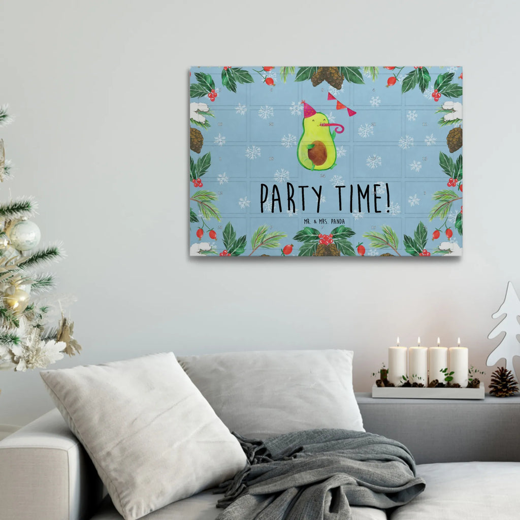 Tee Adventskalender Avocado Party Zeit Tee Adventskalender, Adventskalender mit Tee, Adventskalender, Avocado, Gesund, Veggie, Vegan