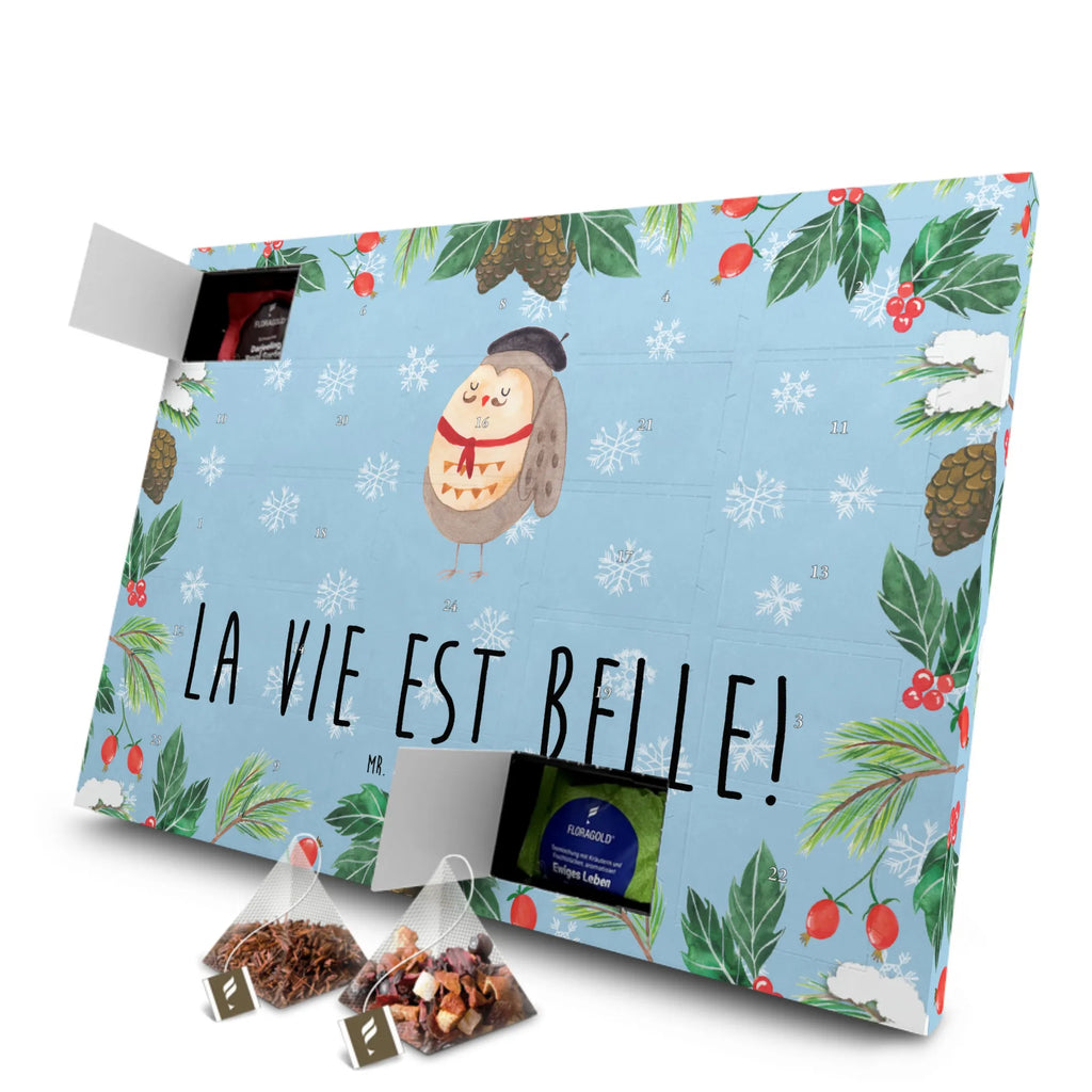 Tee Adventskalender Eule Frankreich Adventskalender, Tee Adventskalender, Adventskalender mit Tee, Eule, Eule Deko, Hibou, Frankreich, Eulen, Owl, Spruch schön, La Vie Est Belle, Spruch Französisch, Das Leben Ist schön