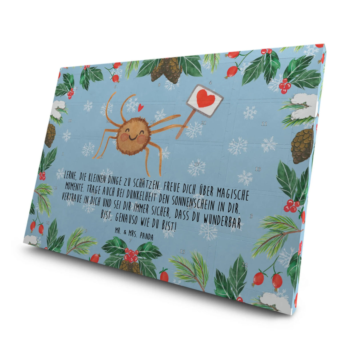 Tee Adventskalender Spinne Agathe Motivation