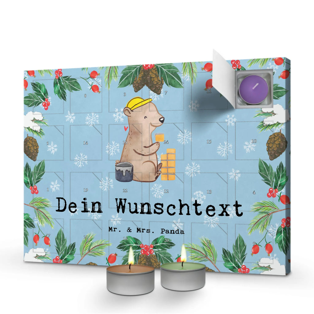  bricklayer Passion Personalisierter Duftkerzen Adventskalender, Geschenk, Schenken, Jubiläum, Danke, Dankeschön, Beruf, Ausbildung, Abschied, Rente, Kollege, Kollegin, Arbeitskollege, Mitarbeiter, Firma, Handwerker, Maurerbetrieb, Maurermeister, Maurer, Gesellenprüfung