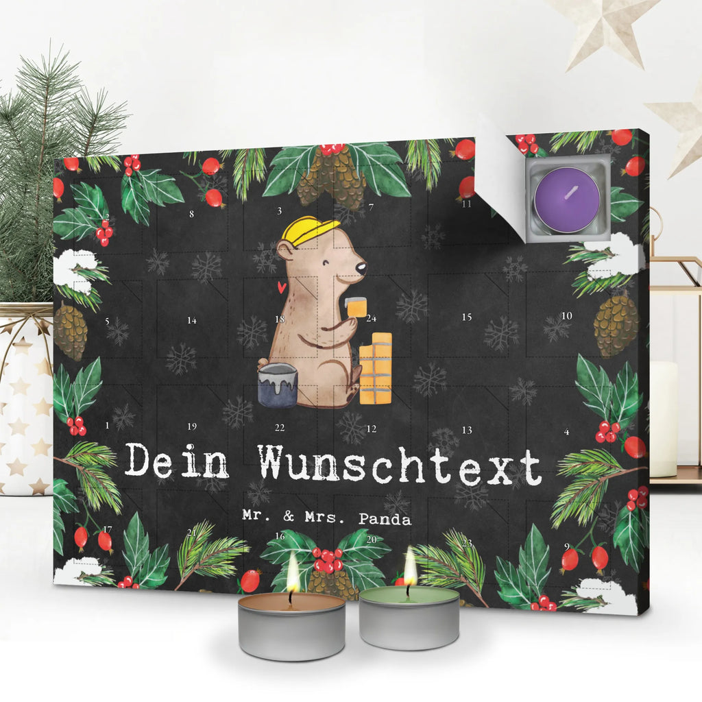  bricklayer Passion Personalisierter Duftkerzen Adventskalender, Geschenk, Schenken, Jubiläum, Danke, Dankeschön, Beruf, Ausbildung, Abschied, Rente, Kollege, Kollegin, Arbeitskollege, Mitarbeiter, Firma, Handwerker, Maurerbetrieb, Maurermeister, Maurer, Gesellenprüfung