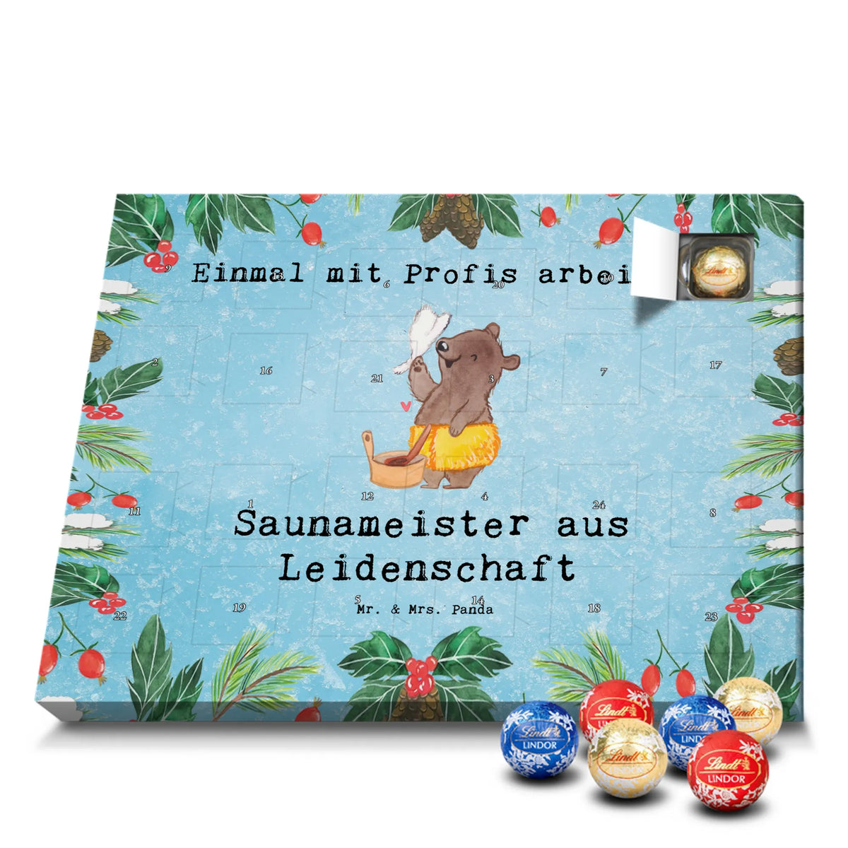 Chocolate advent calendar Sauna Master Passion gift, sayings, gift idea, best, farewell gift, passing exam, anniversary, retirement, promotion, job start, profession