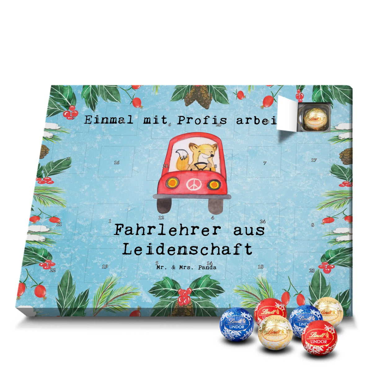 Chocolate advent calendar driving instructor Passion gift, sayings, gift idea, best, farewell gift, passing exam, anniversary, retirement, promotion, job start, profession
