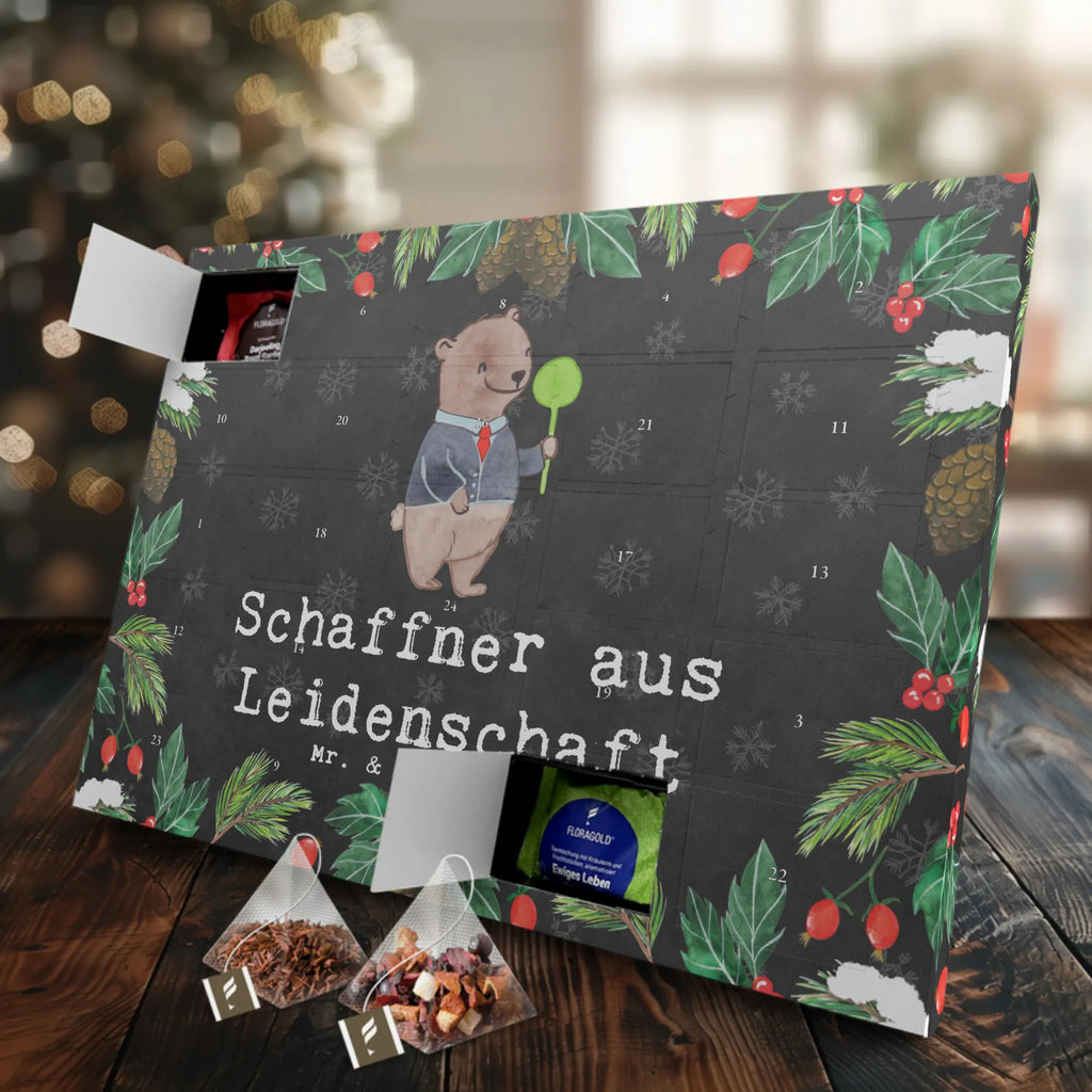 Tee Adventskalender Schaffner Leidenschaft Adventskalender, Tee Adventskalender, Adventskalender mit Tee, Geschenk, Schenken, Jubiläum, Danke, Dankeschön, Beruf, Ausbildung, Abschied, Rente, Kollege, Kollegin, Arbeitskollege, Mitarbeiter, Firma