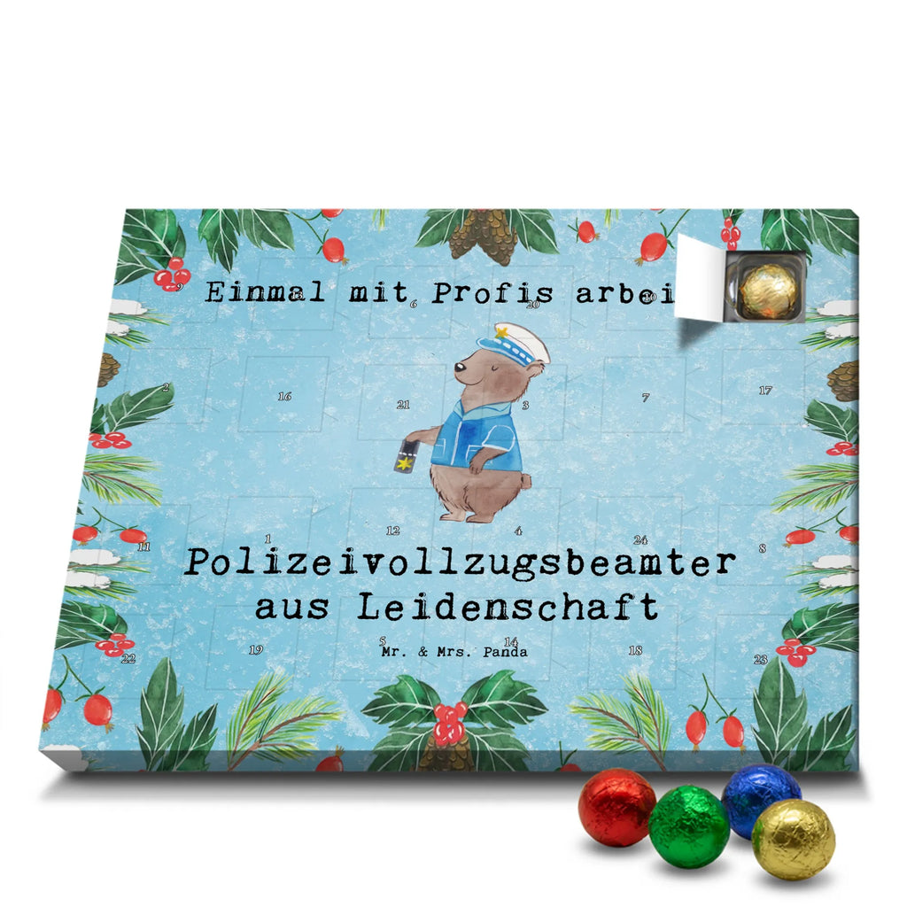 Chocolate advent calendar Police Officer Passion sayings, best, farewell gift, gift idea, passing exam, anniversary, retirement, promotion, job start, profession, gift