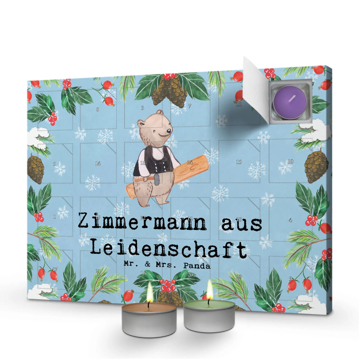 Scented candle advent calendar Carpenter Passion gift, gift idea, best, farewell gift, passing exam, anniversary, retirement, promotion, job start, sayings, funny, profession