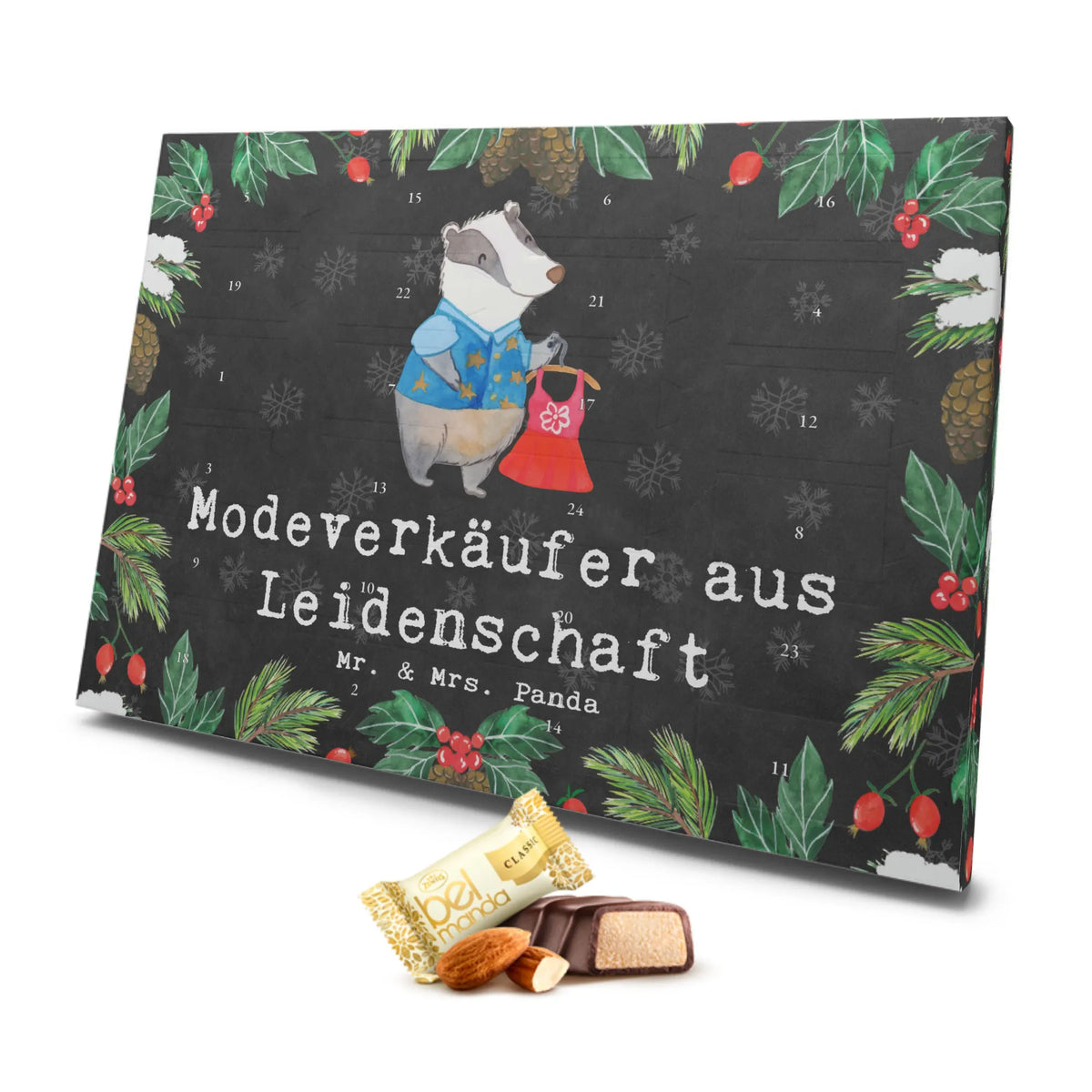 Marzipan Adventskalender Modeverkäufer Leidenschaft Marzipan Adventskalender, Beruf, Ausbildung, Jubiläum, Abschied, Rente, Kollege, Kollegin, Geschenk, Schenken, Arbeitskollege, Mitarbeiter, Firma, Danke, Dankeschön, Fashion Store, Modeverkäufer, Verkäufer