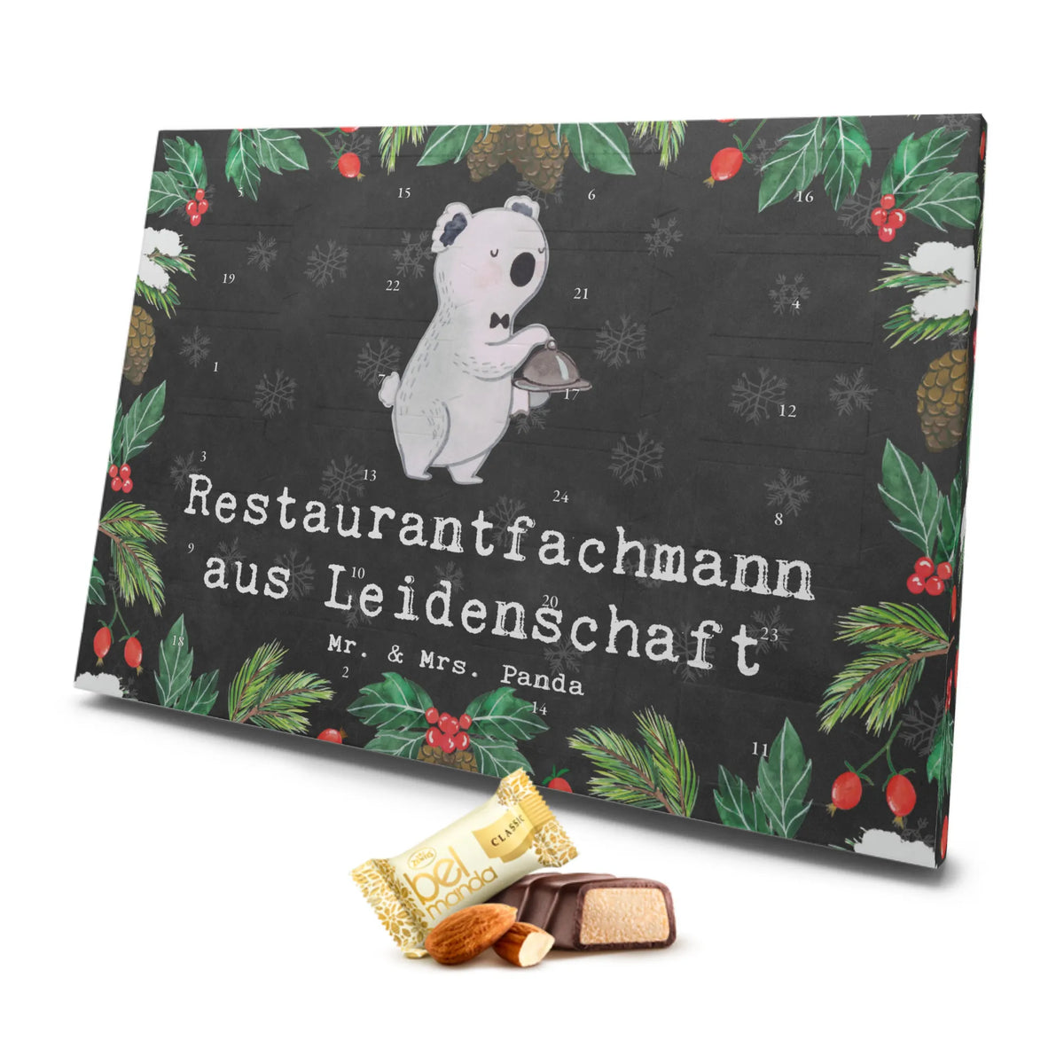 Marzipan Adventskalender Restaurantfachmann Leidenschaft Marzipan Adventskalender, Beruf, Ausbildung, Jubiläum, Abschied, Rente, Kollege, Kollegin, Geschenk, Schenken, Arbeitskollege, Mitarbeiter, Firma, Danke, Dankeschön, Kellner, Restaurantfachmann, Restaurant, Servicefachkraft