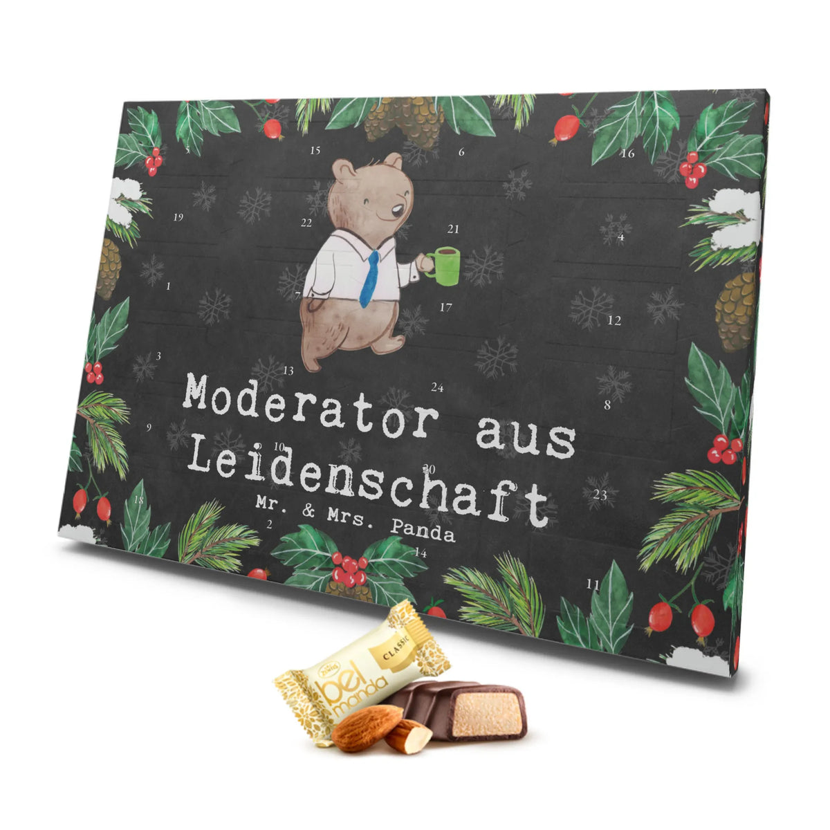 Marzipan Adventskalender Moderator Leidenschaft Marzipan Adventskalender, Beruf, Ausbildung, Jubiläum, Abschied, Rente, Kollege, Kollegin, Geschenk, Schenken, Arbeitskollege, Mitarbeiter, Firma, Danke, Dankeschön