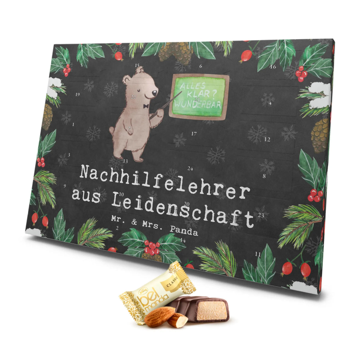 Marzipan Adventskalender Nachhilfelehrer Leidenschaft Marzipan Adventskalender, Beruf, Ausbildung, Jubiläum, Abschied, Rente, Kollege, Kollegin, Geschenk, Schenken, Arbeitskollege, Mitarbeiter, Firma, Danke, Dankeschön, Nachhilfelehrer, Nachhilfeunterricht, Nachhilfeschule