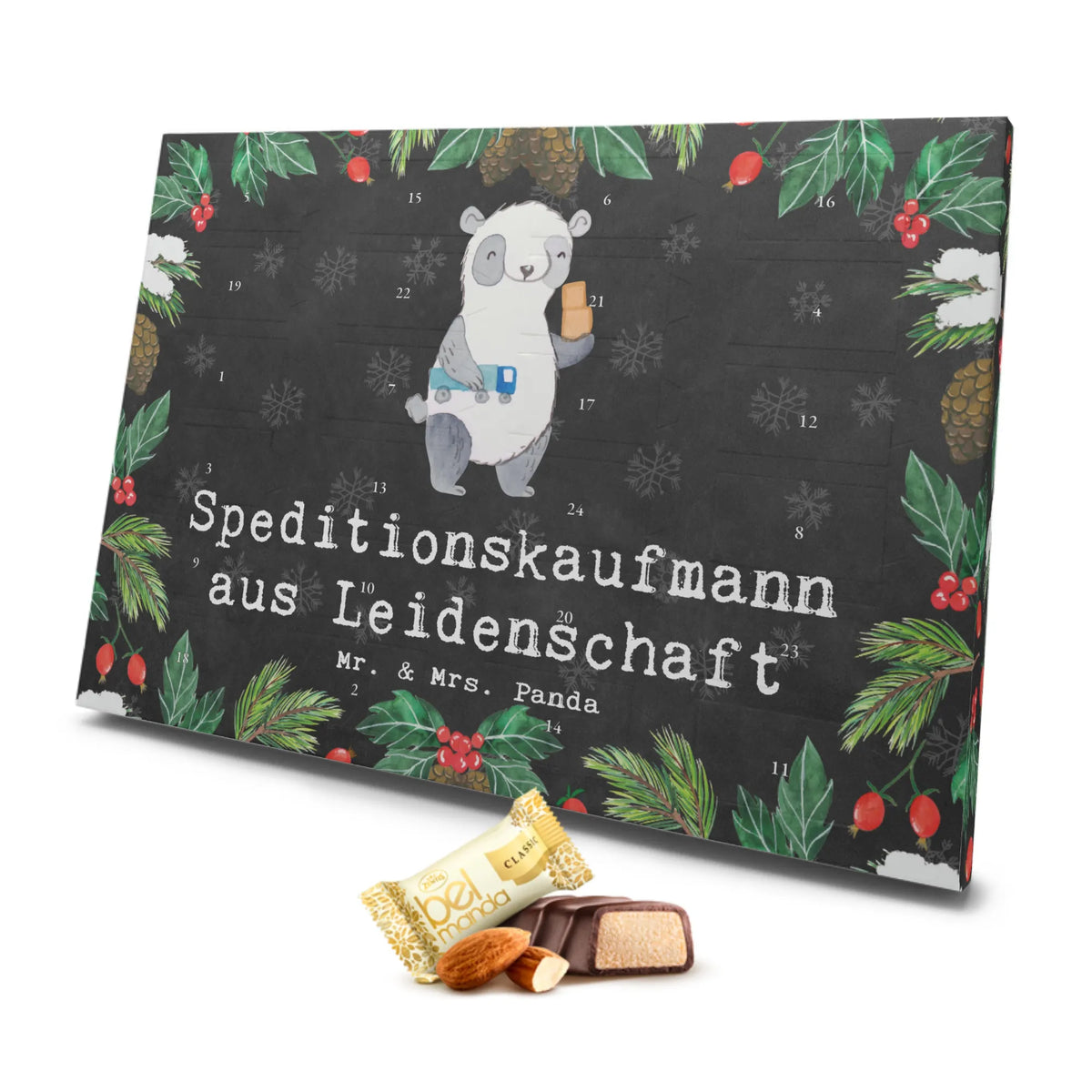 Marzipan Adventskalender Speditionskaufmann Leidenschaft Marzipan Adventskalender, Beruf, Ausbildung, Jubiläum, Abschied, Rente, Kollege, Kollegin, Geschenk, Schenken, Arbeitskollege, Mitarbeiter, Firma, Danke, Dankeschön