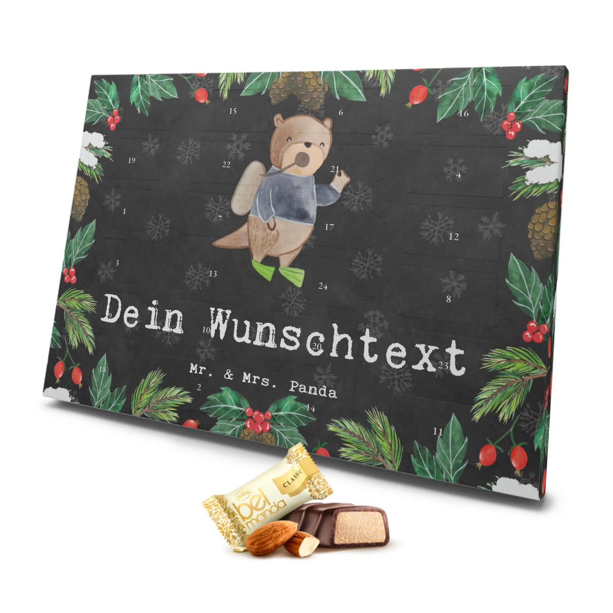 Personalisierter Marzipan Adventskalender Tauchlehrer Leidenschaft Personalisierter Marzipan Adventskalender, Beruf, Ausbildung, Jubiläum, Abschied, Rente, Kollege, Kollegin, Geschenk, Schenken, Arbeitskollege, Mitarbeiter, Firma, Danke, Dankeschön