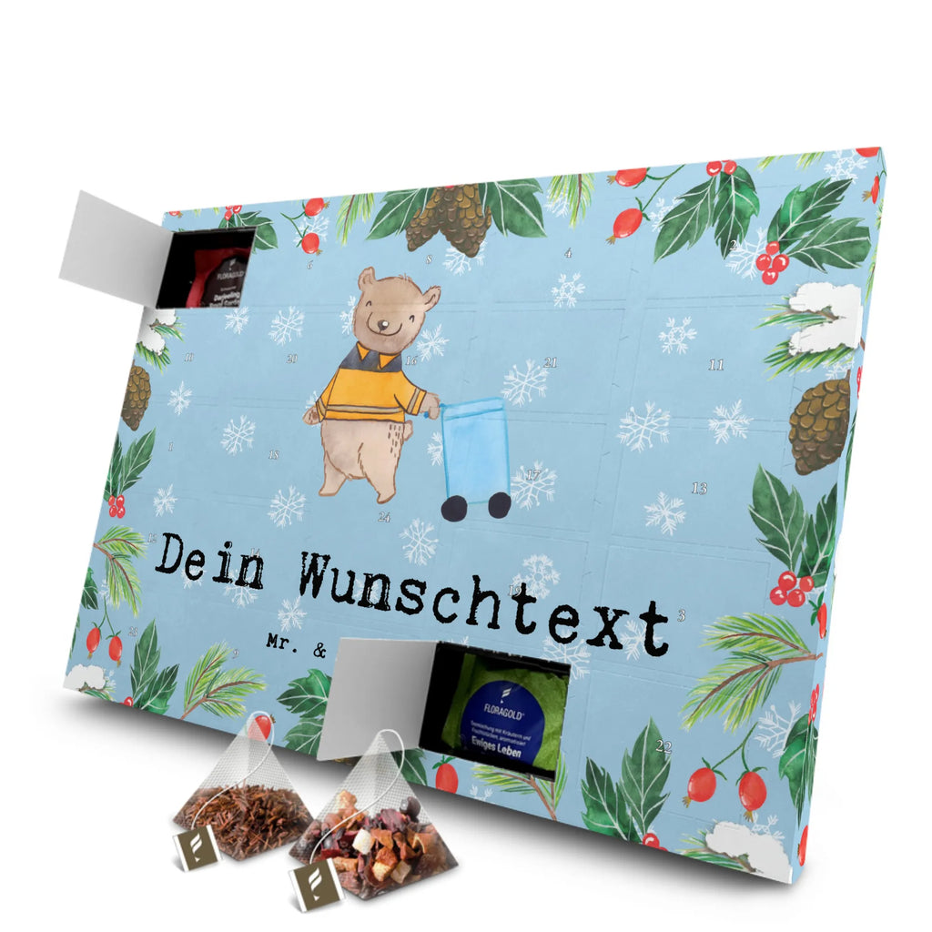 Personalisierter Tee Adventskalender Müllwerker Leidenschaft Personalisierter Tee Adventskalender, Geschenk, Schenken, Jubiläum, Danke, Dankeschön, Beruf, Ausbildung, Abschied, Rente, Kollege, Kollegin, Arbeitskollege, Mitarbeiter, Firma, Müllwerker, Müllentsorger, Müllmann, Fachkraft Kreislauf- und Abfallwirtschaft, Kehrichtmann, Müllfahrer