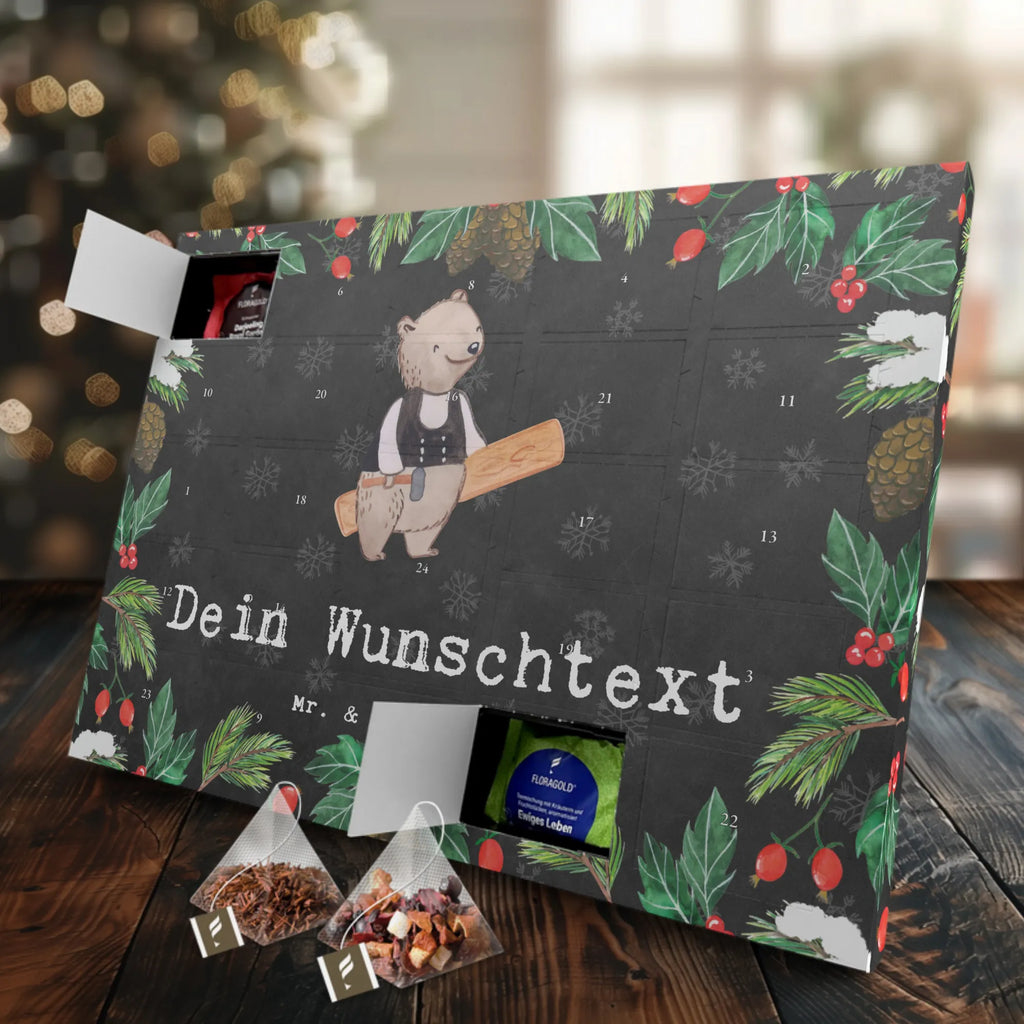 Personalisierter Tee Adventskalender Zimmermann Leidenschaft Personalisierter Tee Adventskalender, Geschenk, Schenken, Jubiläum, Danke, Dankeschön, Beruf, Ausbildung, Abschied, Rente, Kollege, Kollegin, Arbeitskollege, Mitarbeiter, Firma